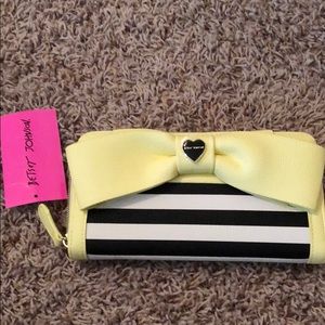 Betsey Johnson wallet with yellow bow